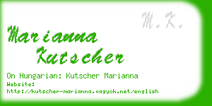 marianna kutscher business card